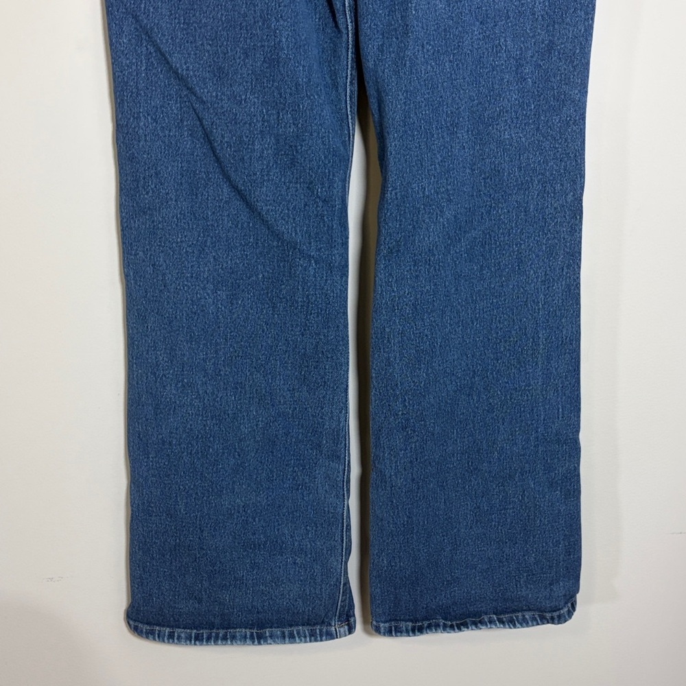 Free People We the Free Sabine Slim A Line Jeans HIBERNATE Blue straight leg 31 - Picture 9 of 14